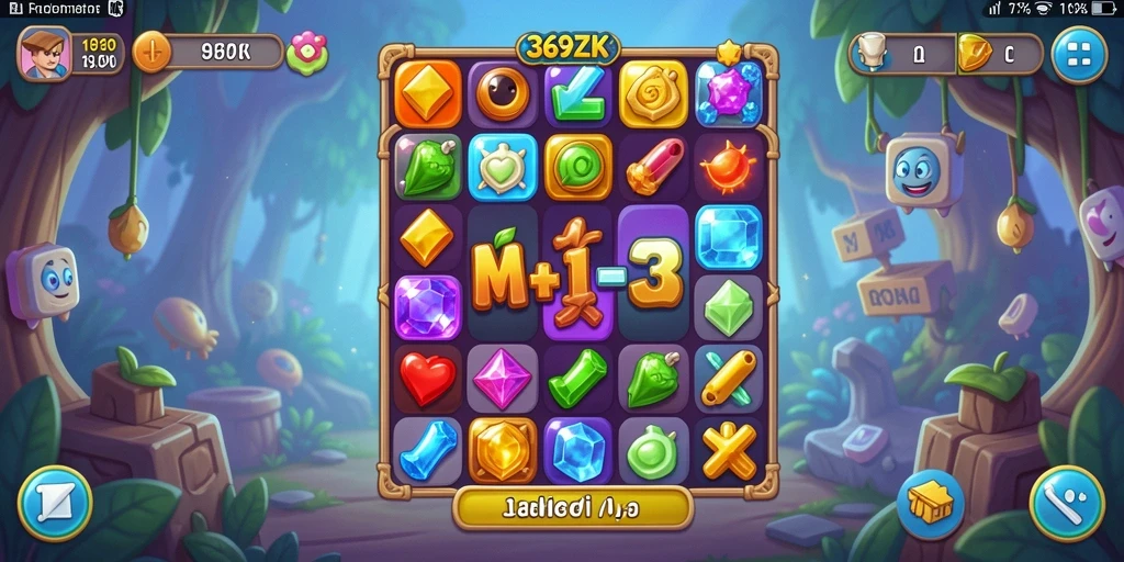 Gameplay seru dan penuh warna dalam 369ZK Match-3.