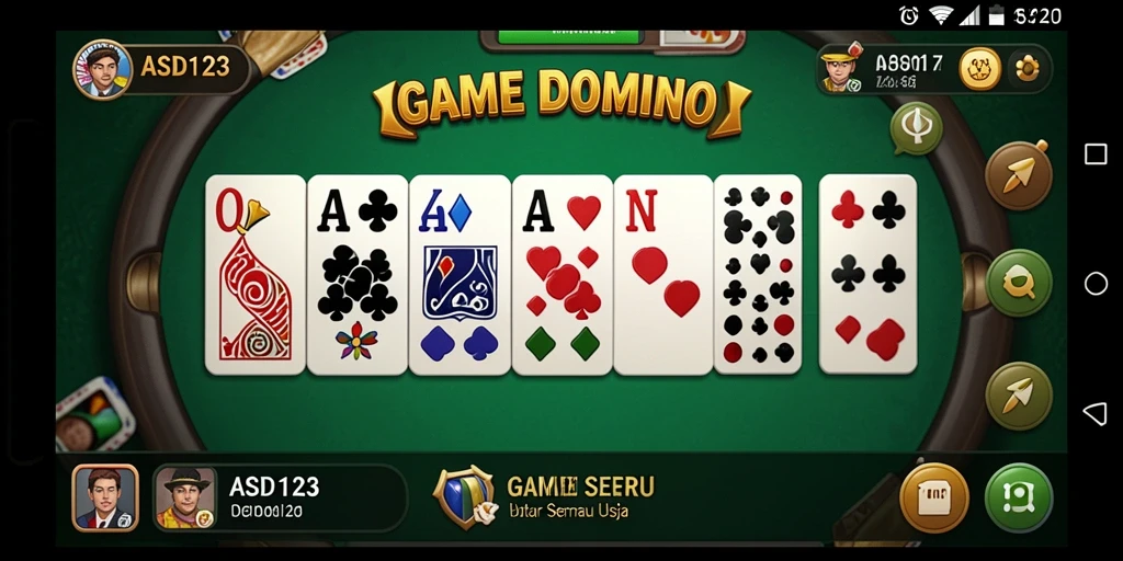 Tampilan gameplay Domino yang mendebarkan di ASD123.