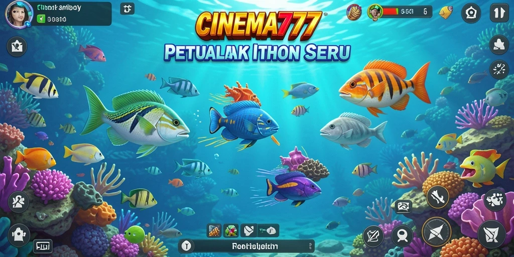 Screenshot menampilkan gameplay seru di CINEMA777 dengan aksi Tembak Ikan.