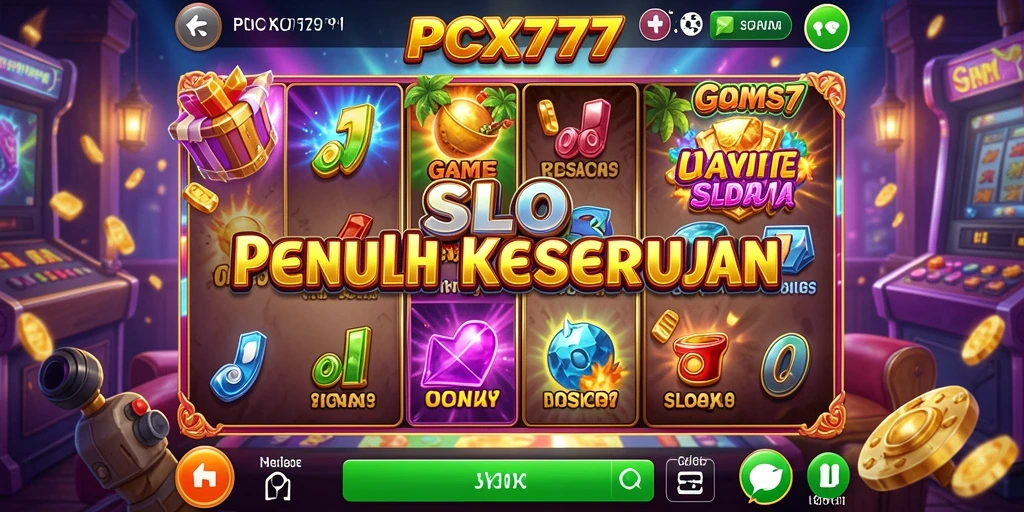 Tampilan gameplay seru dari PCX777 dengan berbagai tema Slot.