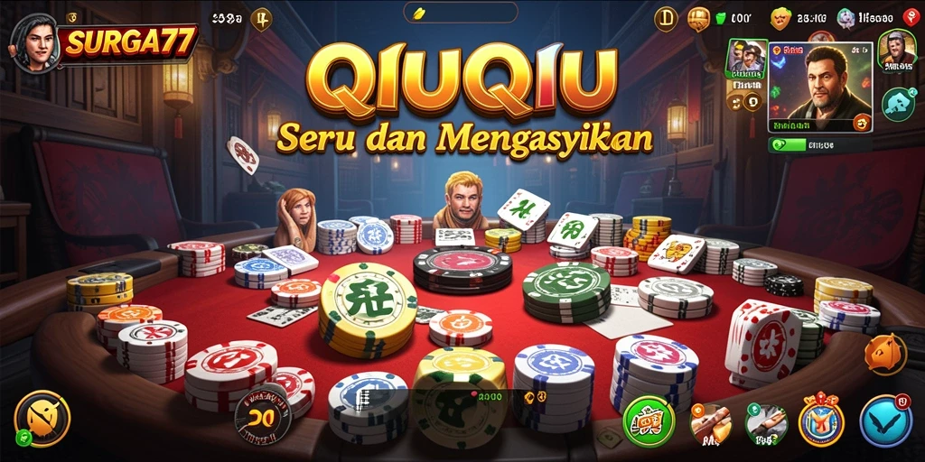 Tampilan menarik dari gameplay QiuQiu SURGA77.